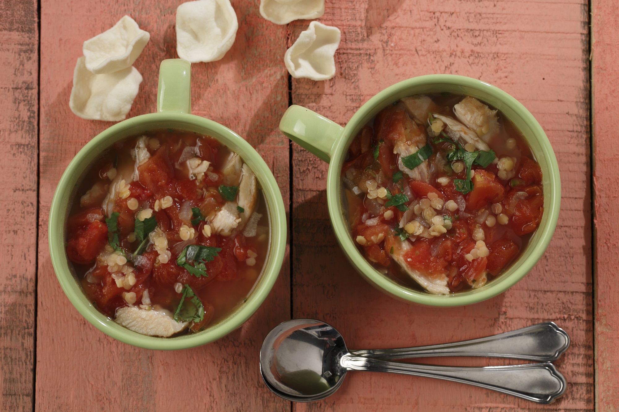Mexican Lentil & Chicken Soup
