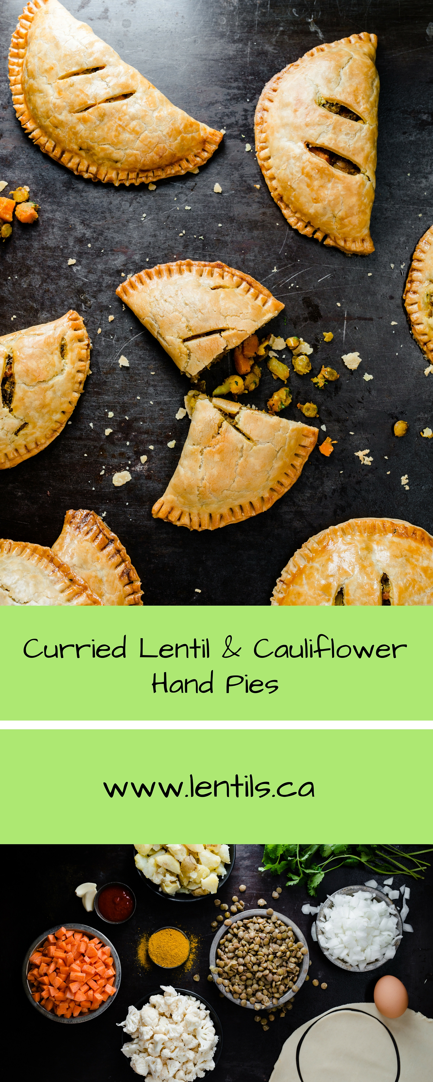 Curried Lentil & Cauliflower Hand Pies