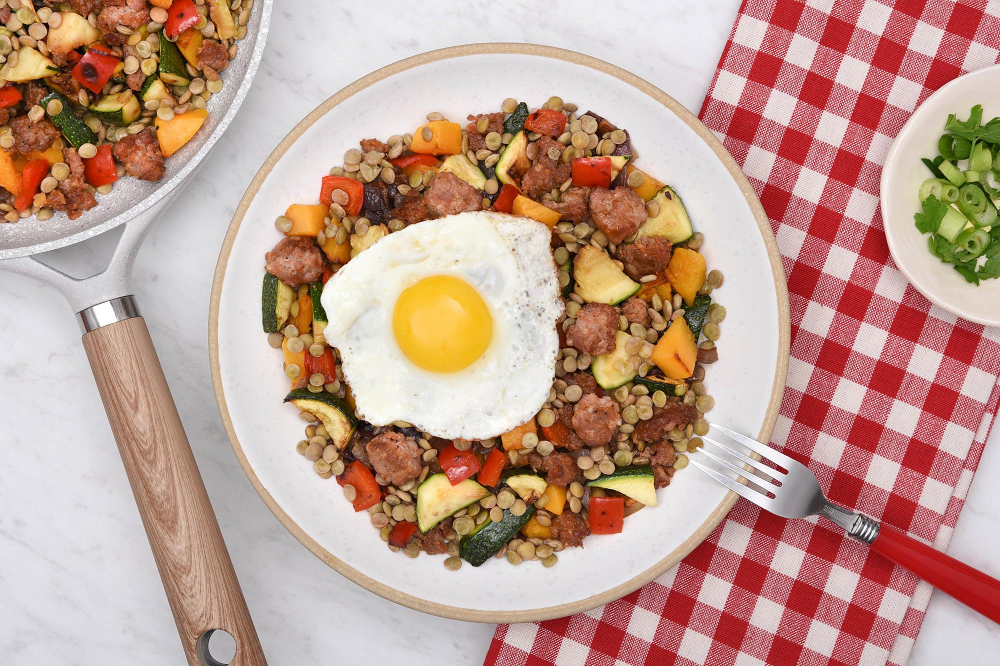Hearty Turkey Lentil Breakfast Bowl