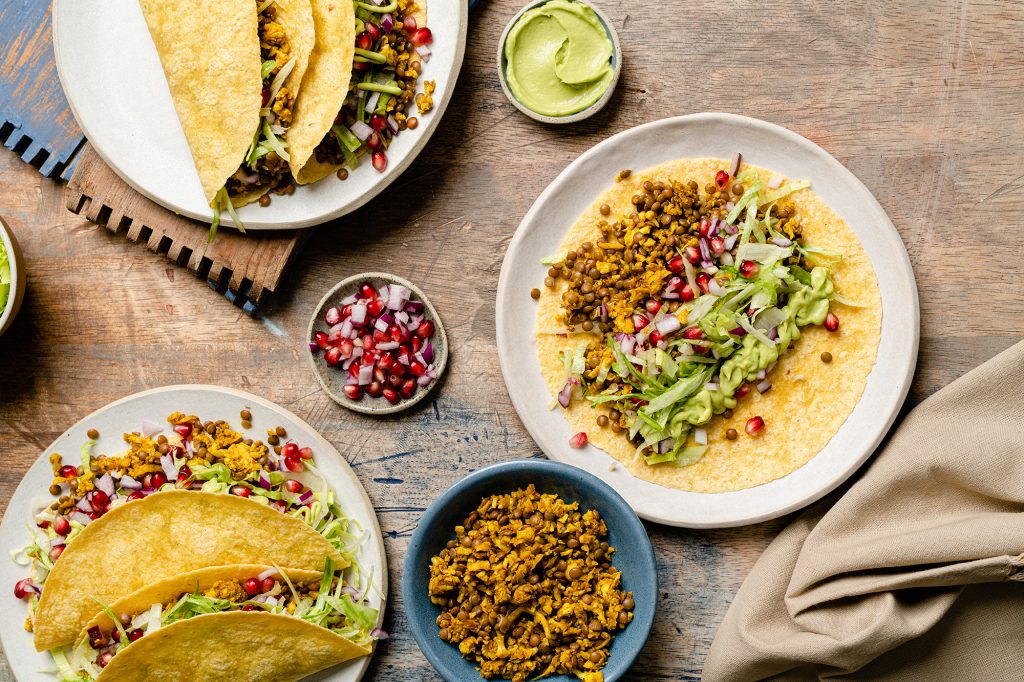 Lentil & Curried Cauliflower Tacos