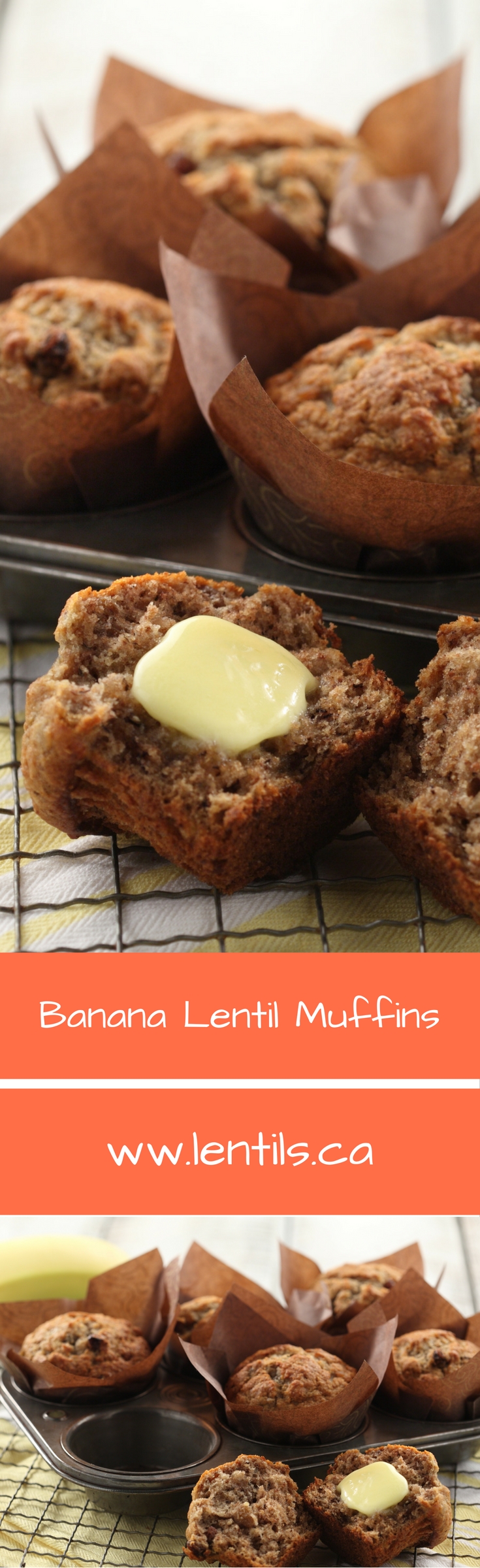 Banana Lentil Muffins