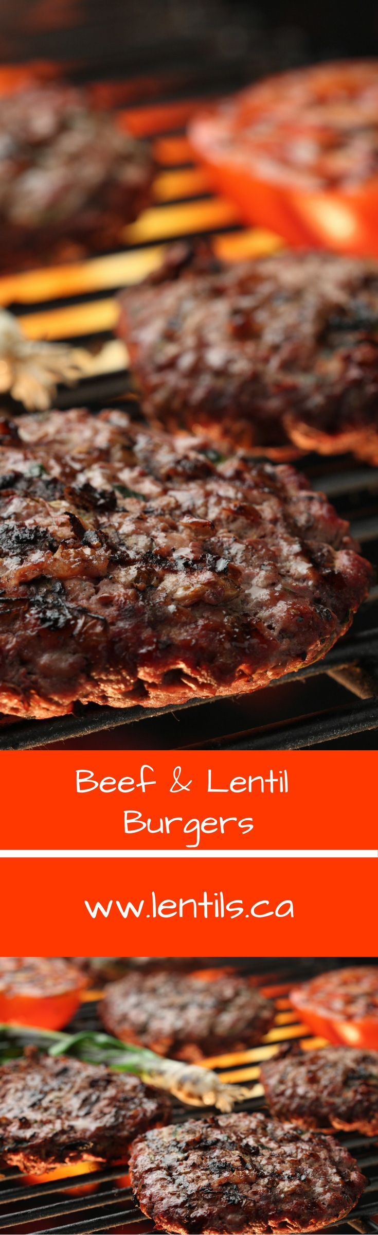 Blended Beef & Lentil Burgers