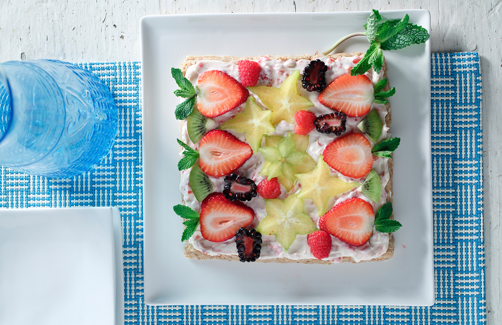 Fruit Pizza with Chilled Almond & Lentil Crust