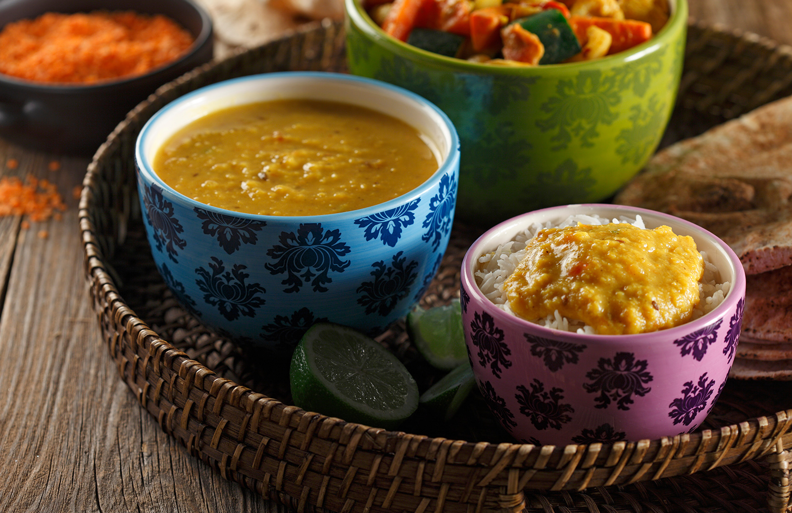 Gujarati Thali with Lentil & Basmati by Chef Michael Smith