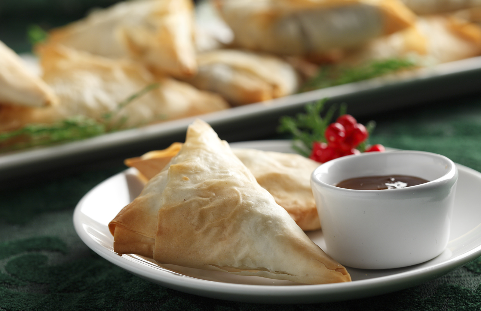 Lamb & Lentil Phyllo Triangles