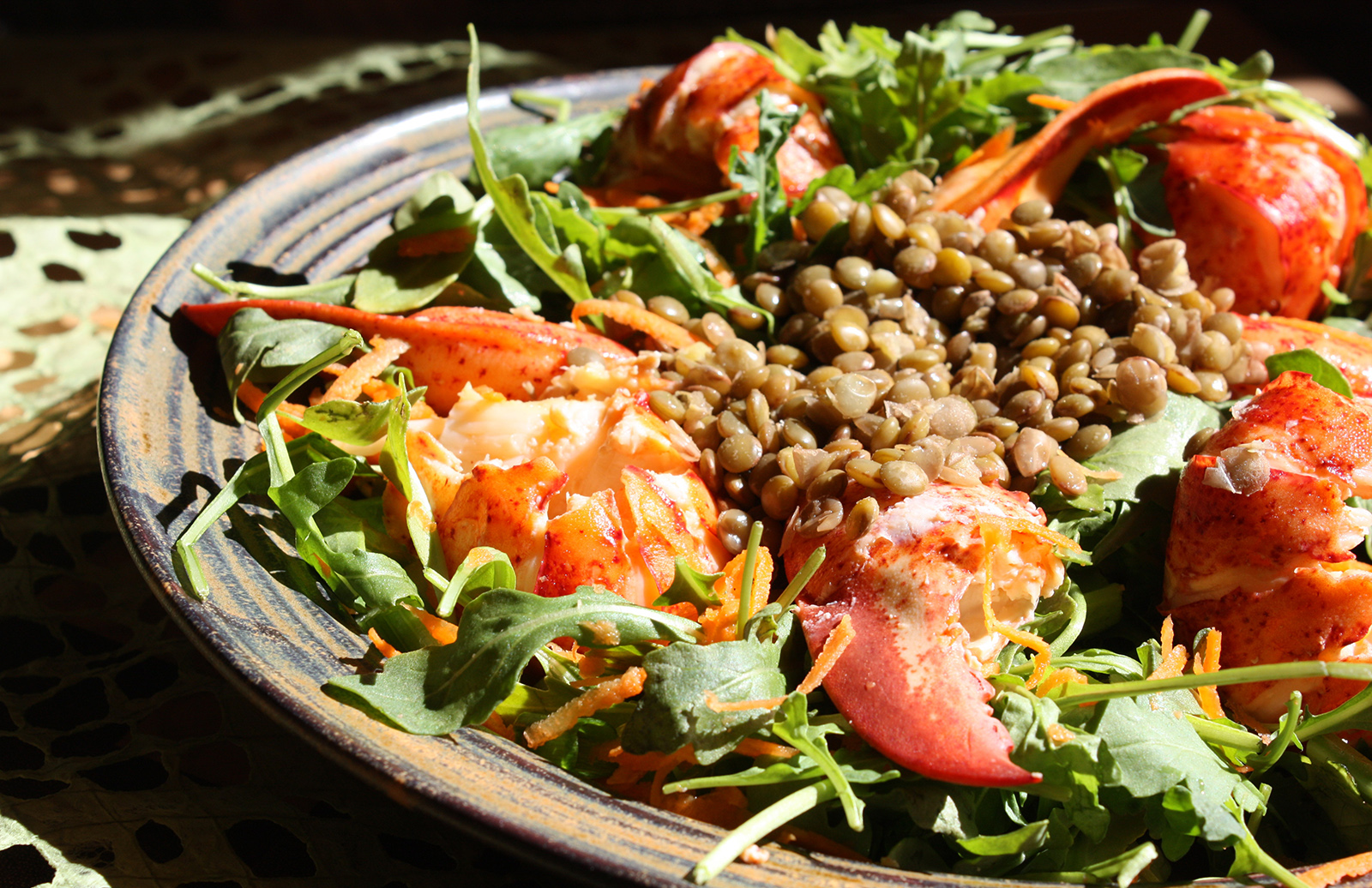 Lobster Lentil Arugula Salad by Chef Michael Smith