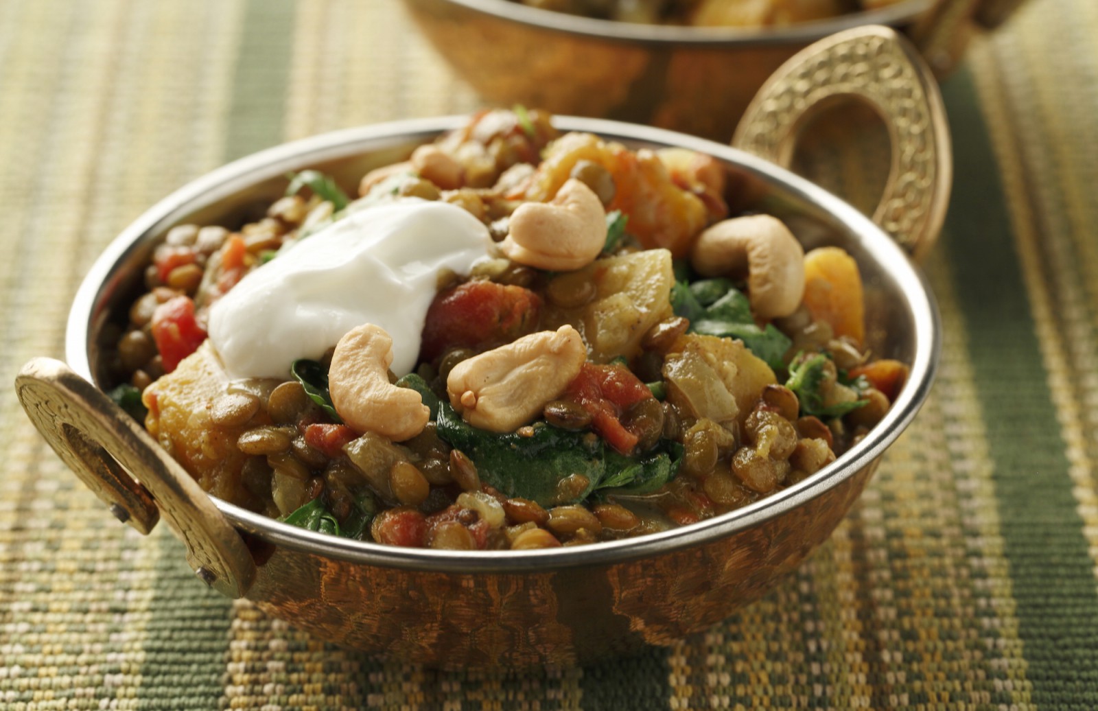 Lentil Curry with Squash & Cashews