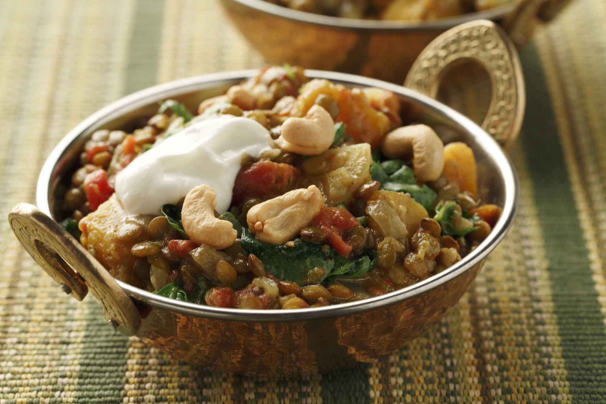 Lentil Curry with Squash & Cashews