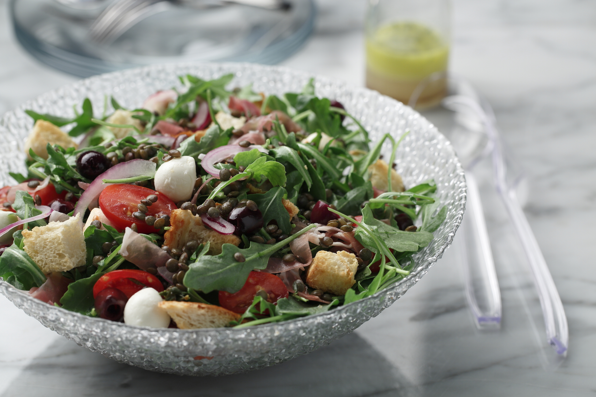 Panzanella Salad with Thyme Marinated Lentils – Lentils.org