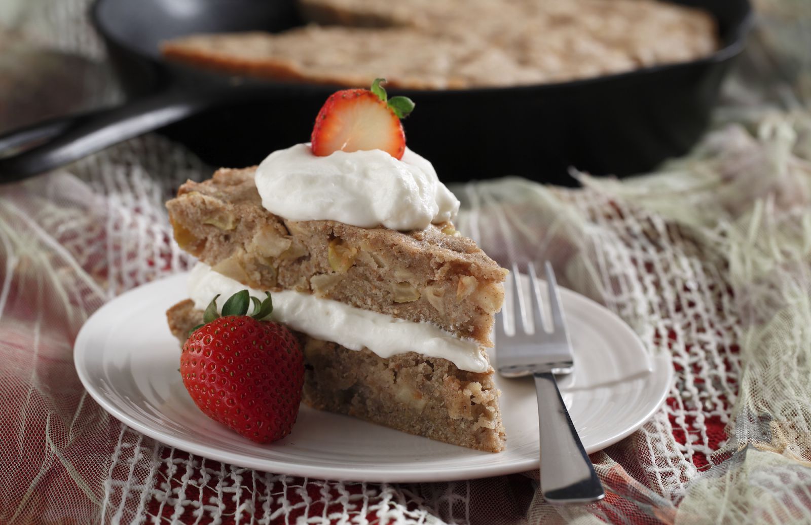 Spiced Apple & Lentil Skillet Cake