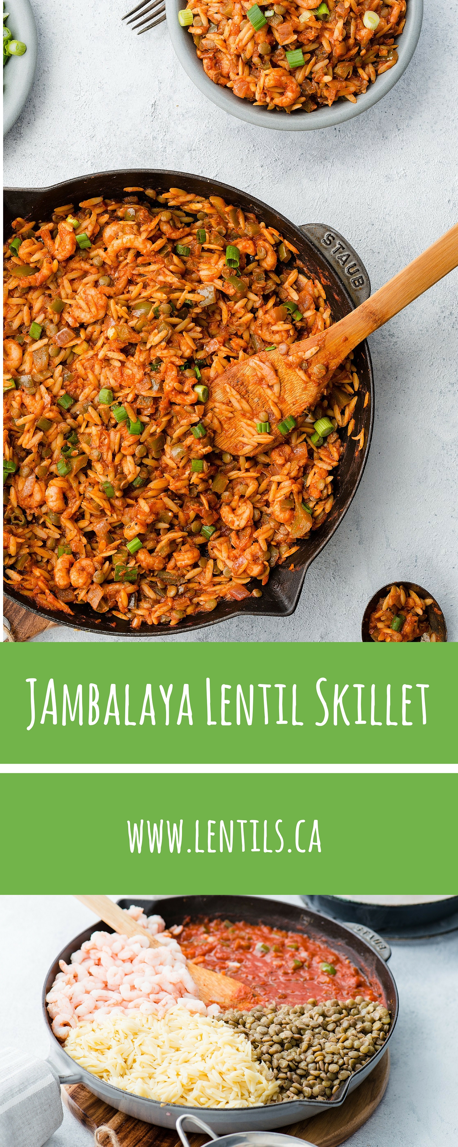 Jambalaya Lentil & Orzo Skillet