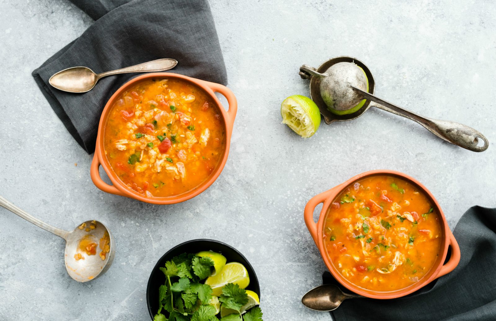 Mexican Lentil & Chicken Soup