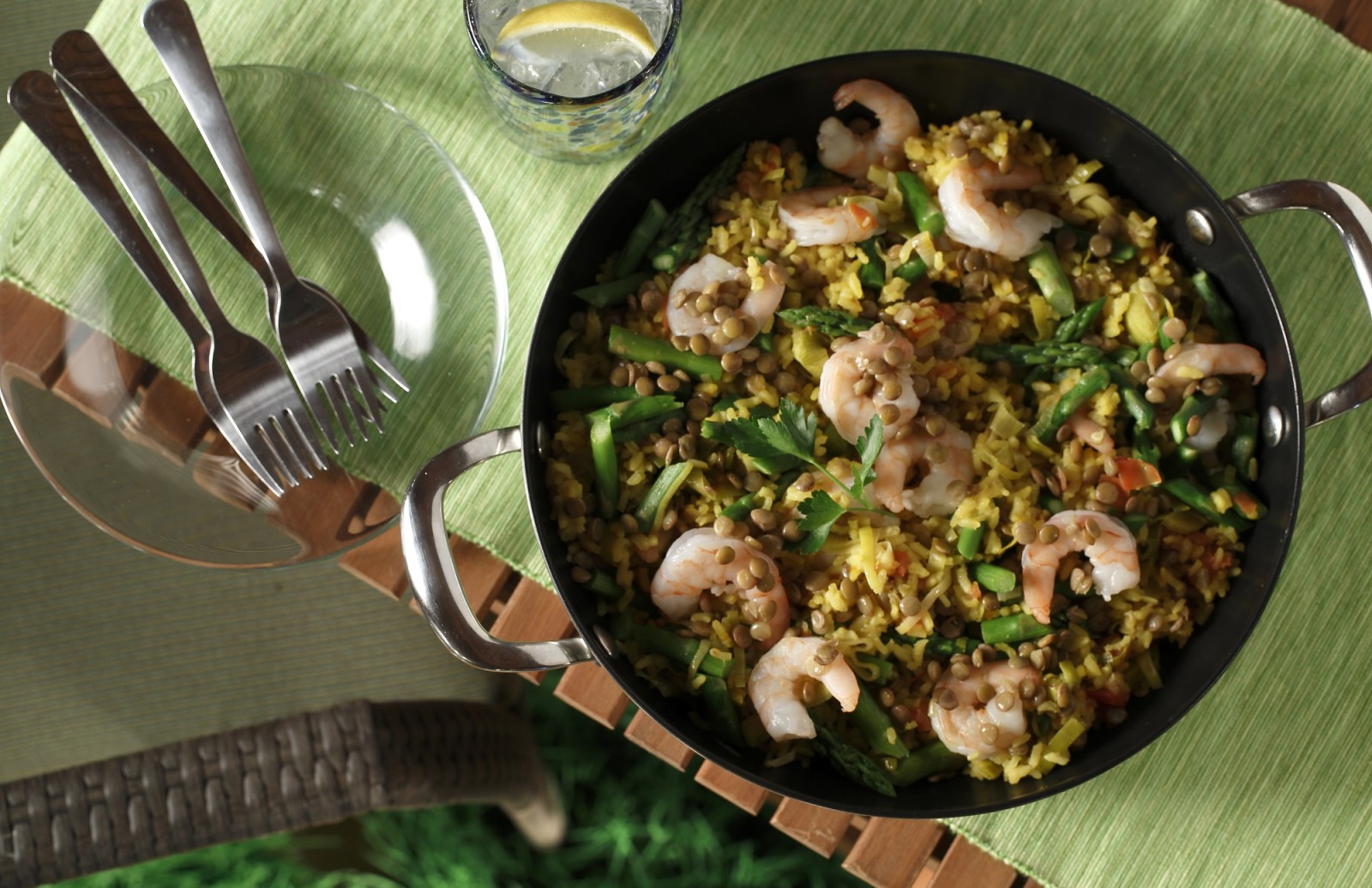 Lentil & Shrimp Paella