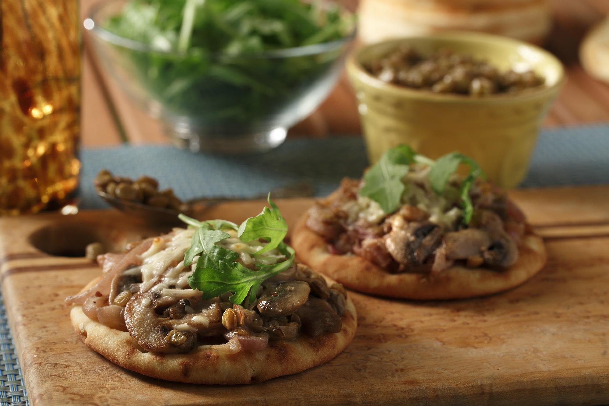 Mushroom & Lentil Naan Flatbread