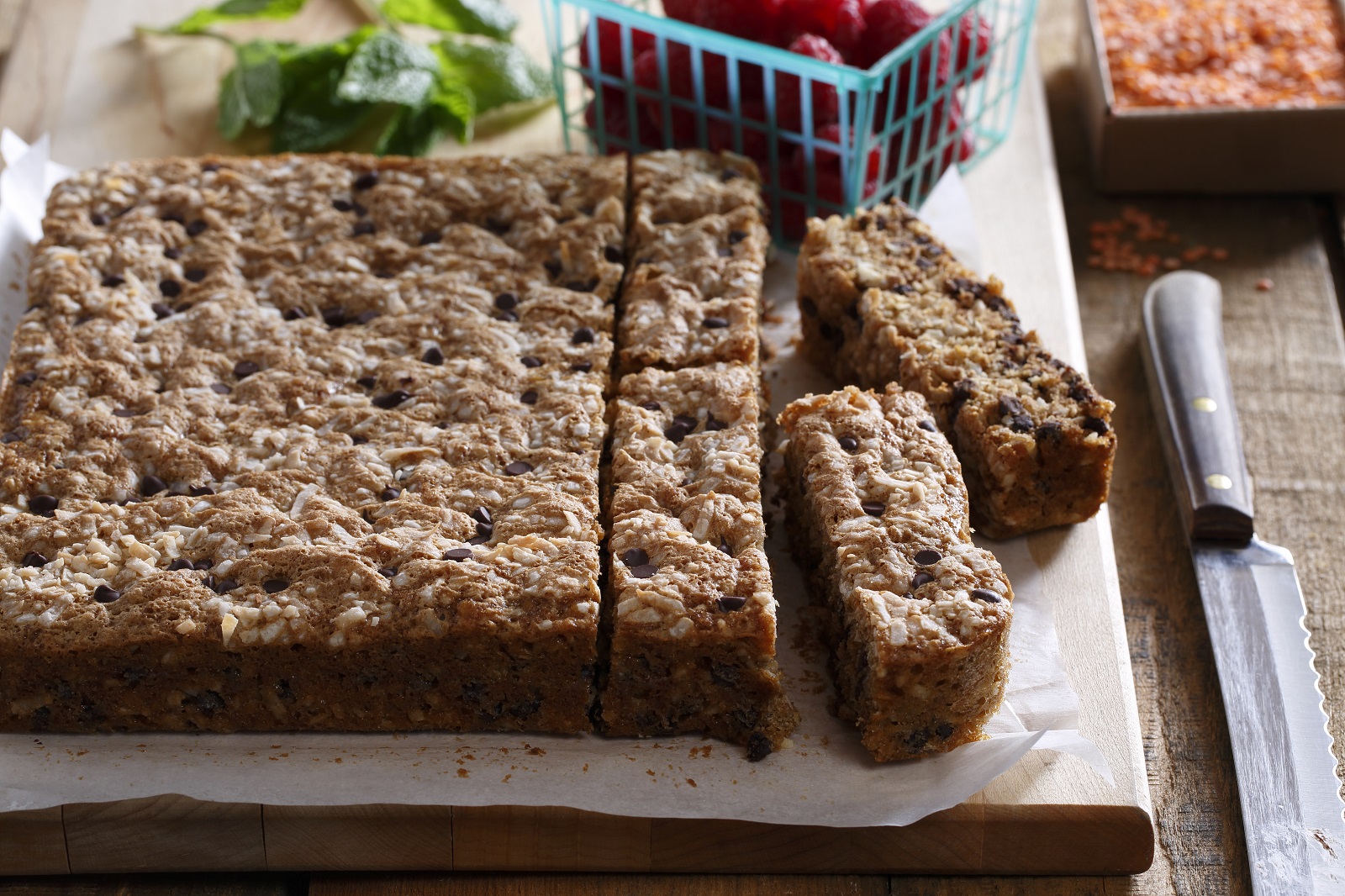 Coconut Chocolate Chip Lentil Blondies – Lentils.org