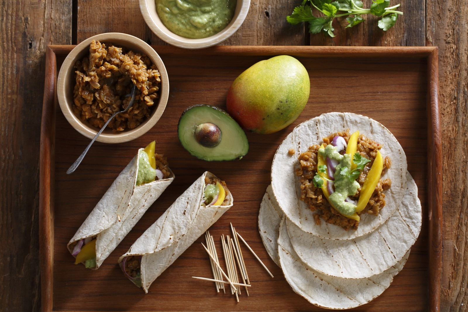 Lentil Tacos with Avocado Cilantro Sauce – Lentils.org