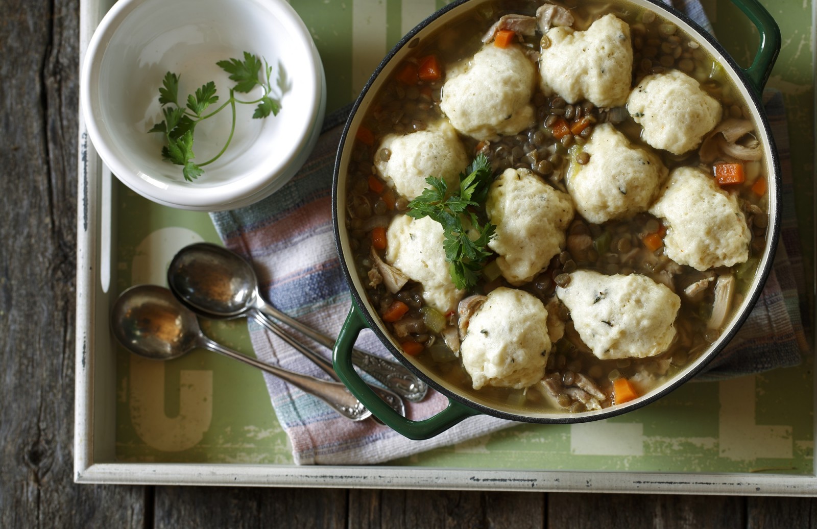 Chicken & Lentil Dumpling Soup