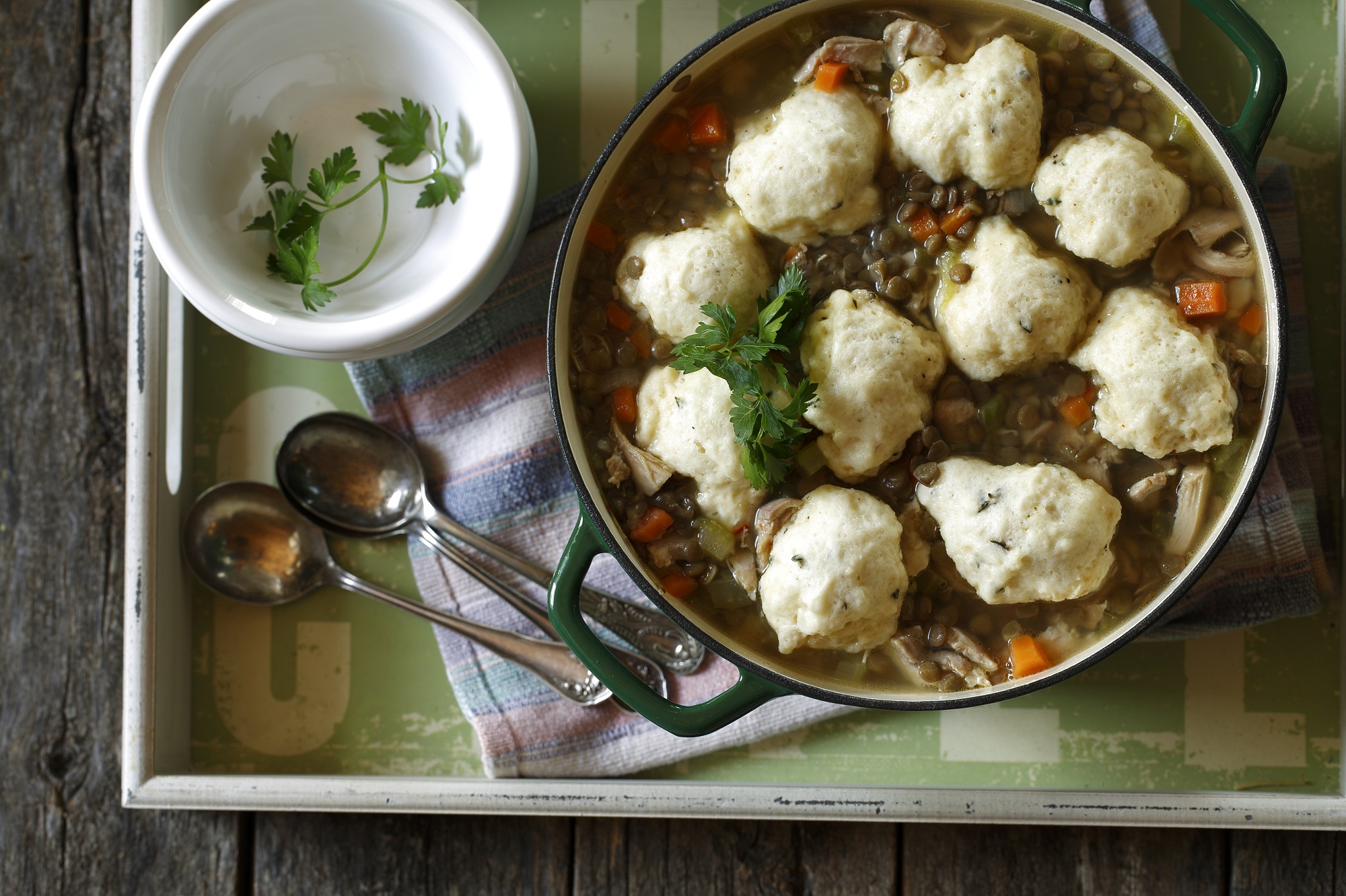 Chicken & Lentil Dumpling Soup
