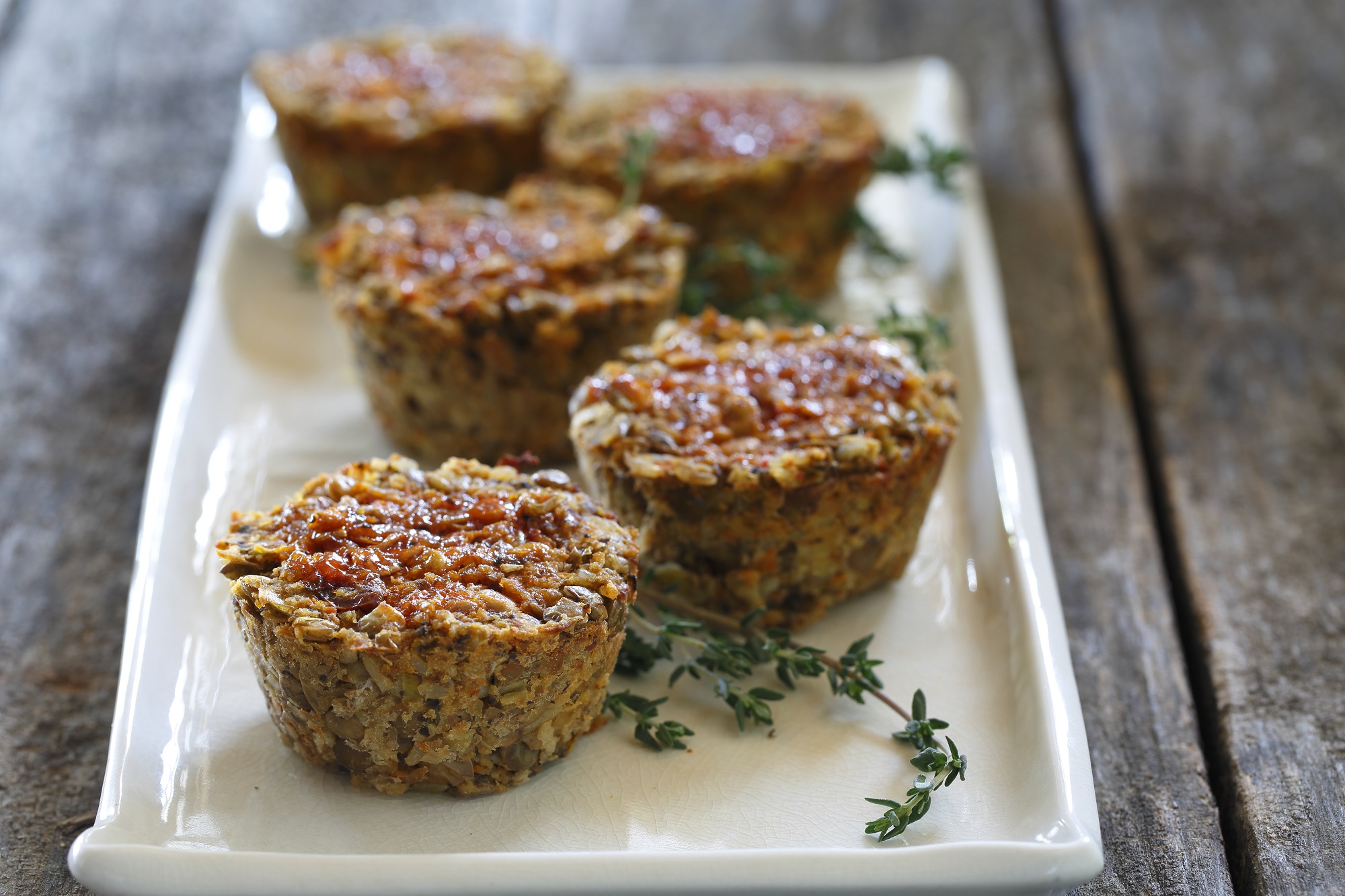 Lentil Veggie Loaf Cups