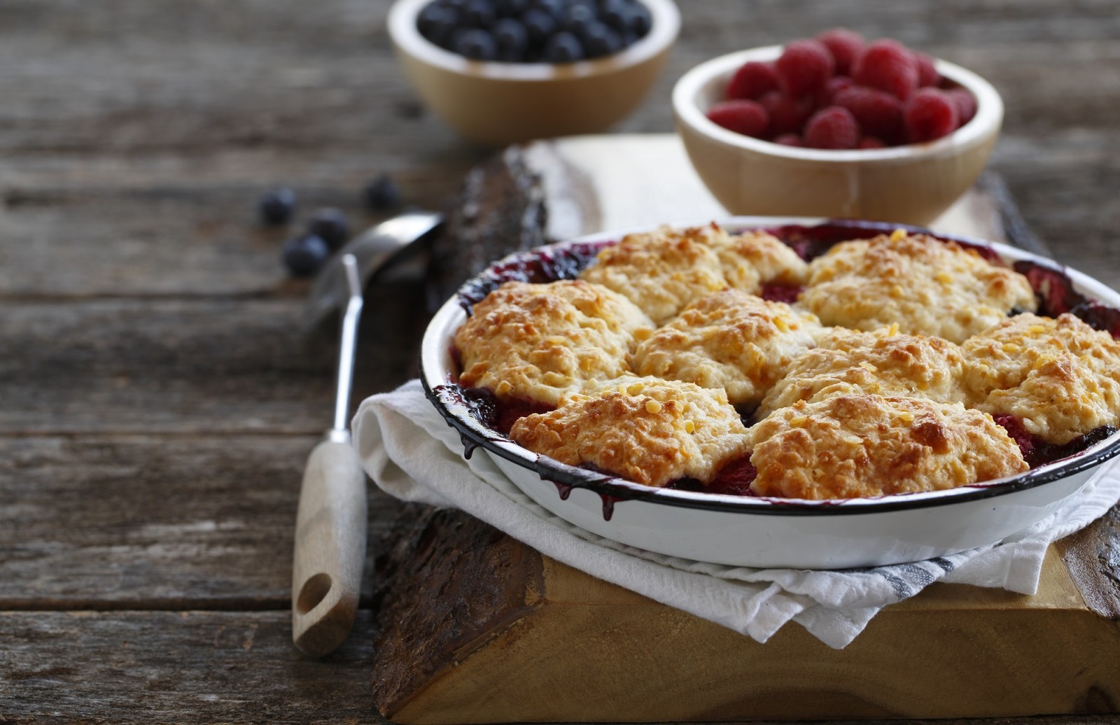 Raspberry & Blueberry Cobbler