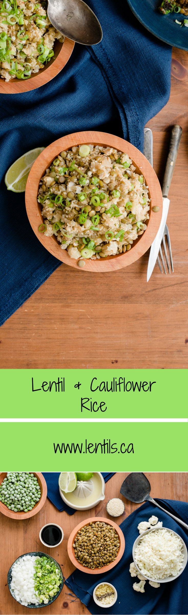 Lentil & Cauliflower Sauteed “Rice”