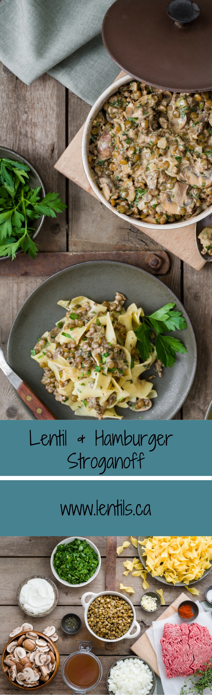 Lentil & Hamburger Stroganoff
