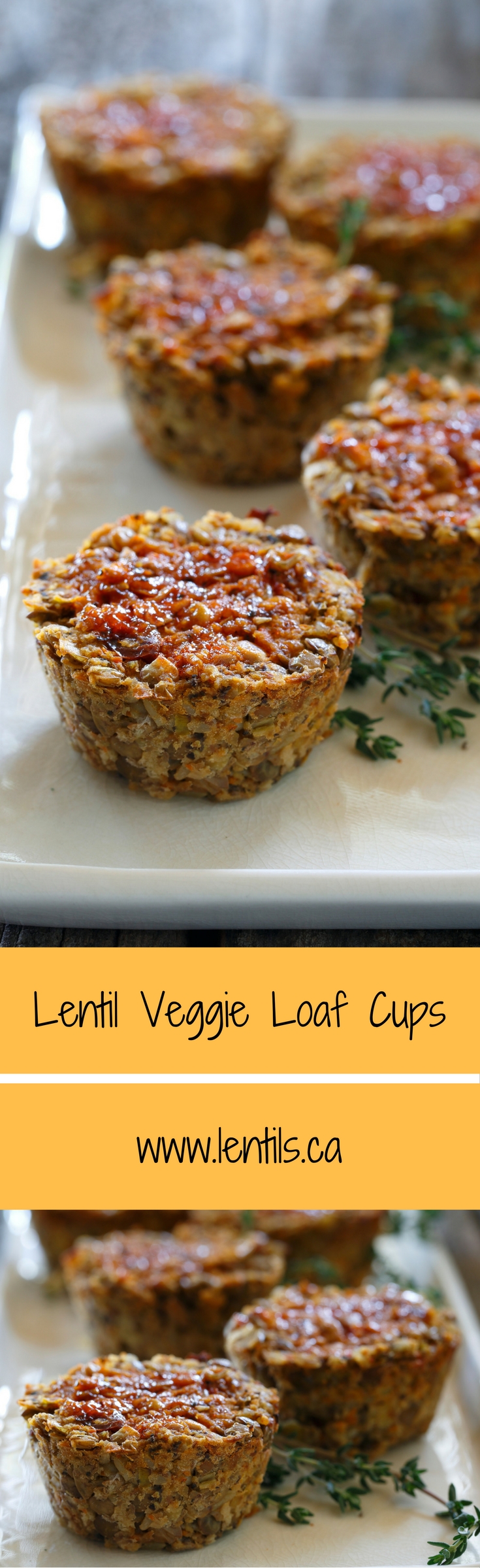 Lentil Veggie Loaf Cups