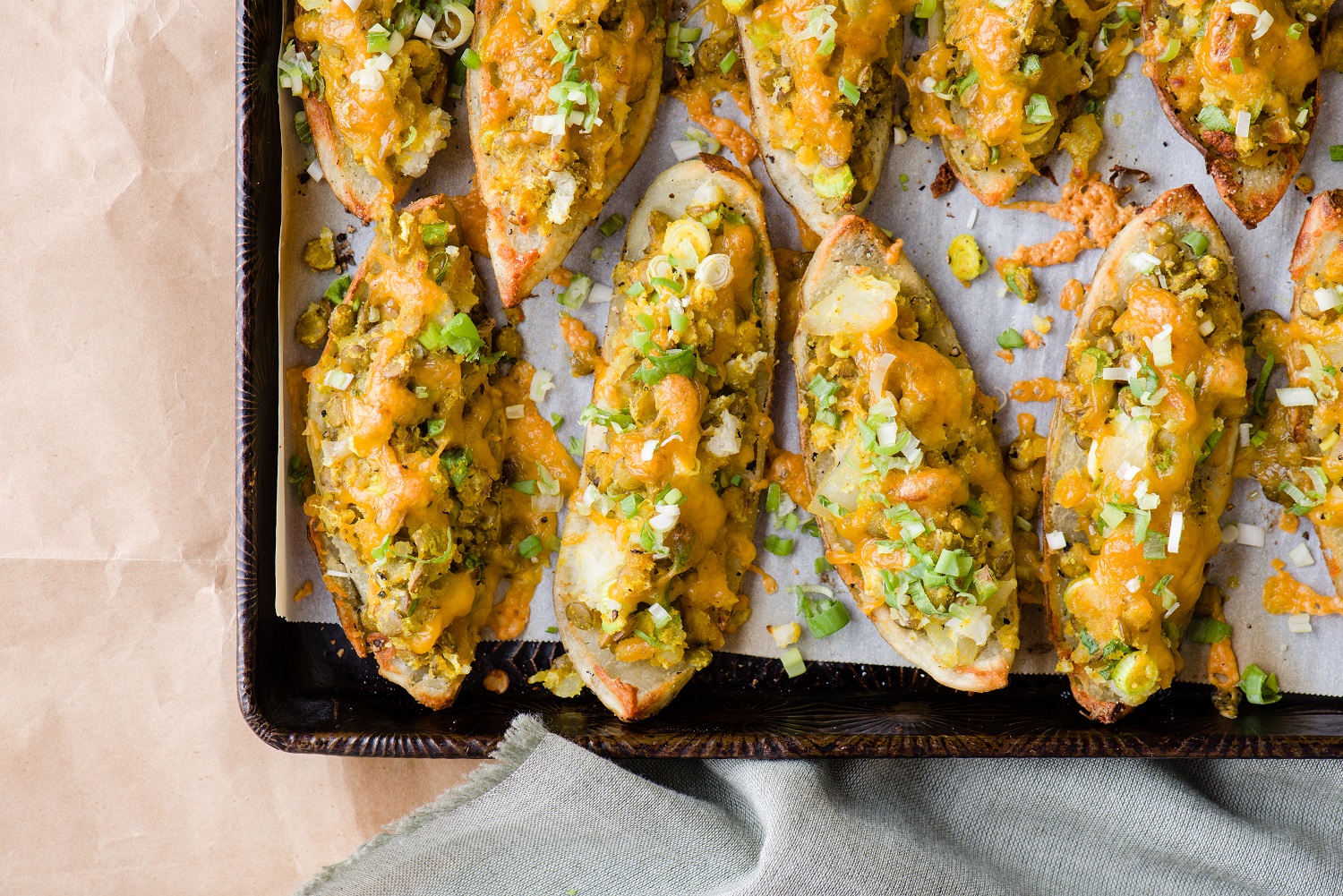 Loaded Curry Potato Skins