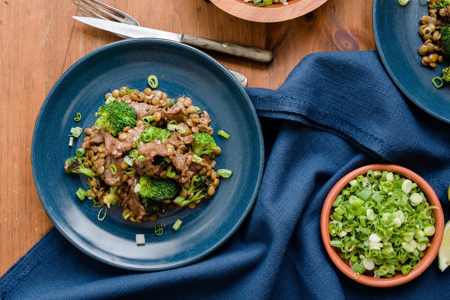 Stir Fry Beef & Broccoli with Lentils