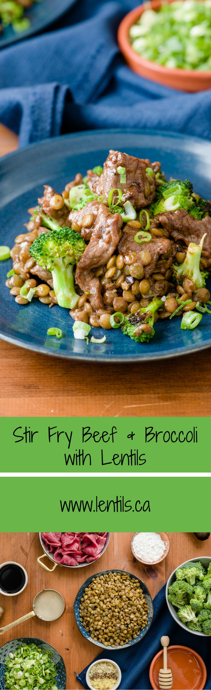 Stir Fry Beef & Broccoli with Lentils