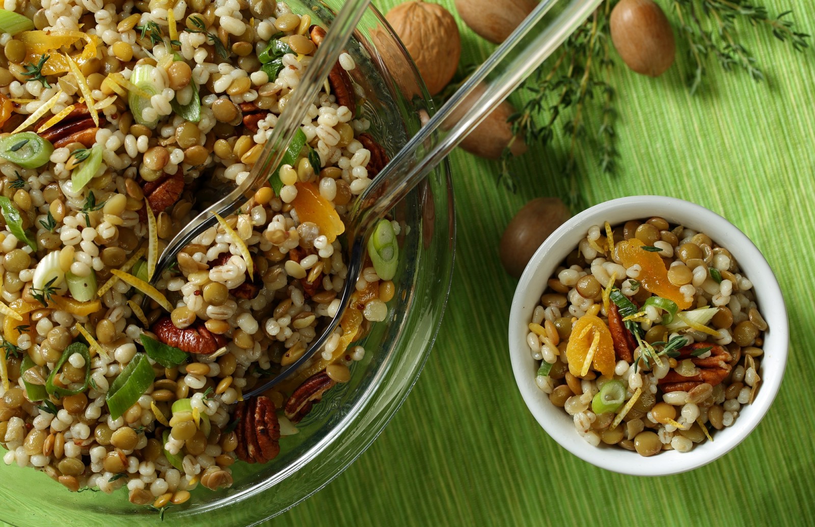Lentil & Barley Salad with Thyme & Apricots