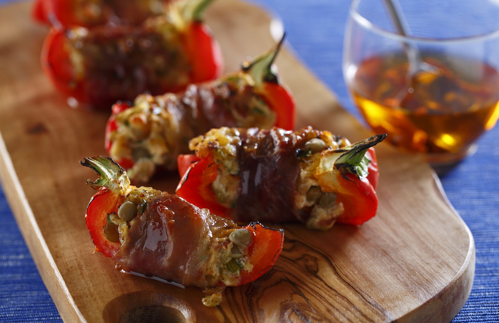 Prosciutto Wrapped Lentil Boats