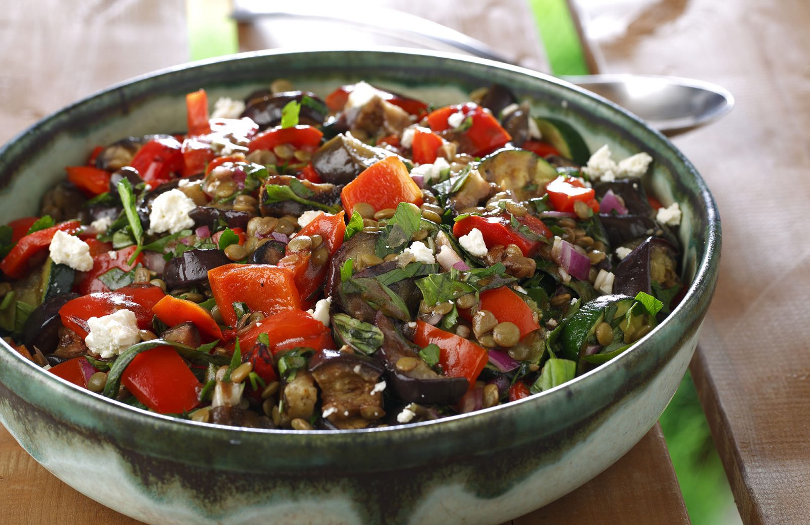 Grilled Summer Vegetables & Lentils