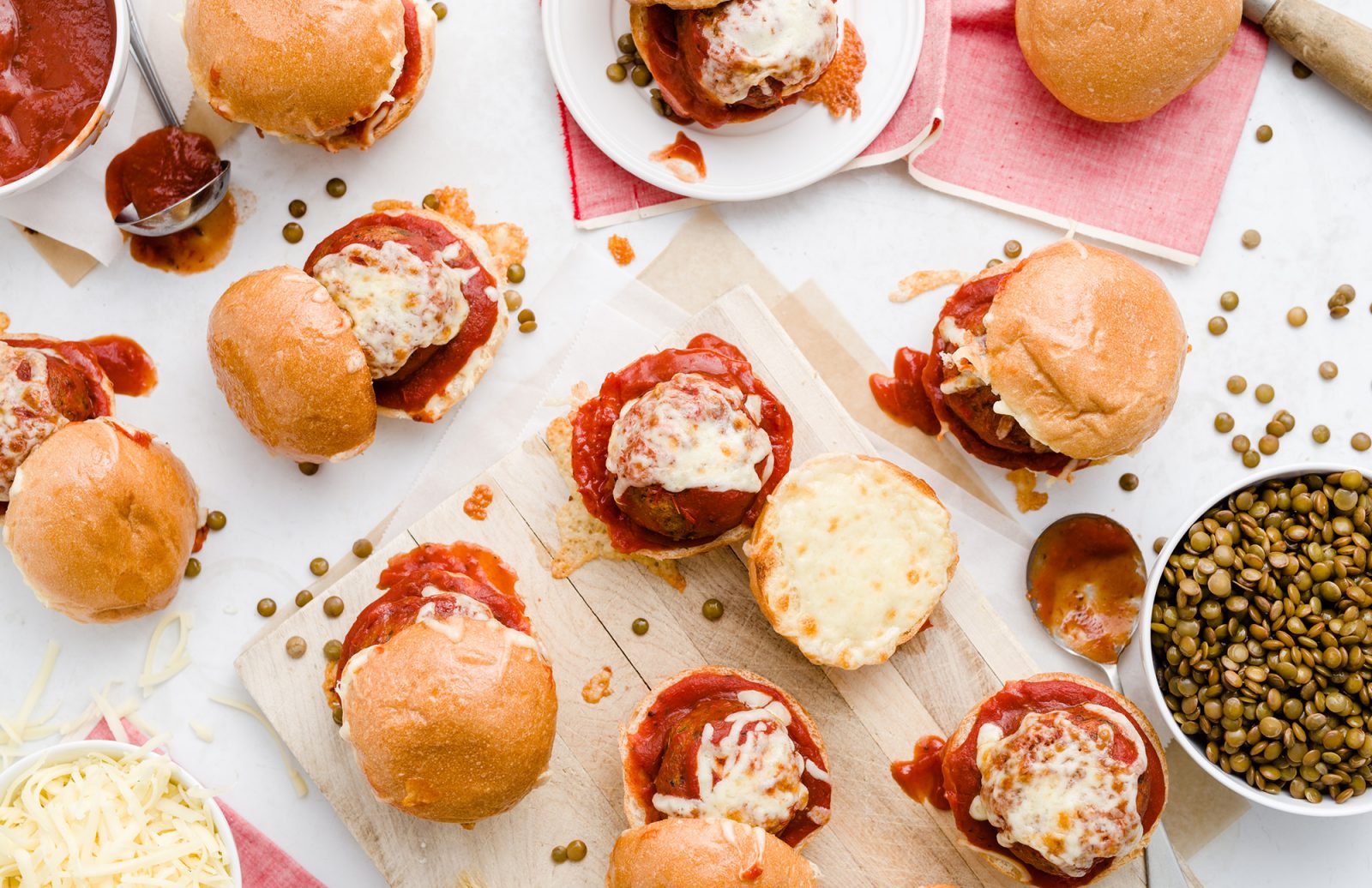 Lentil “Meatball” Sliders