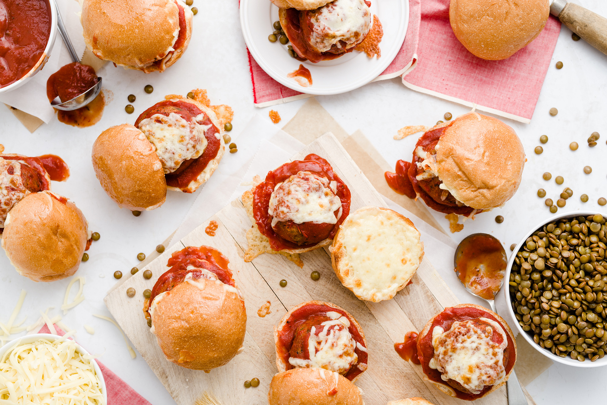 Lentil “Meatball” Sliders
