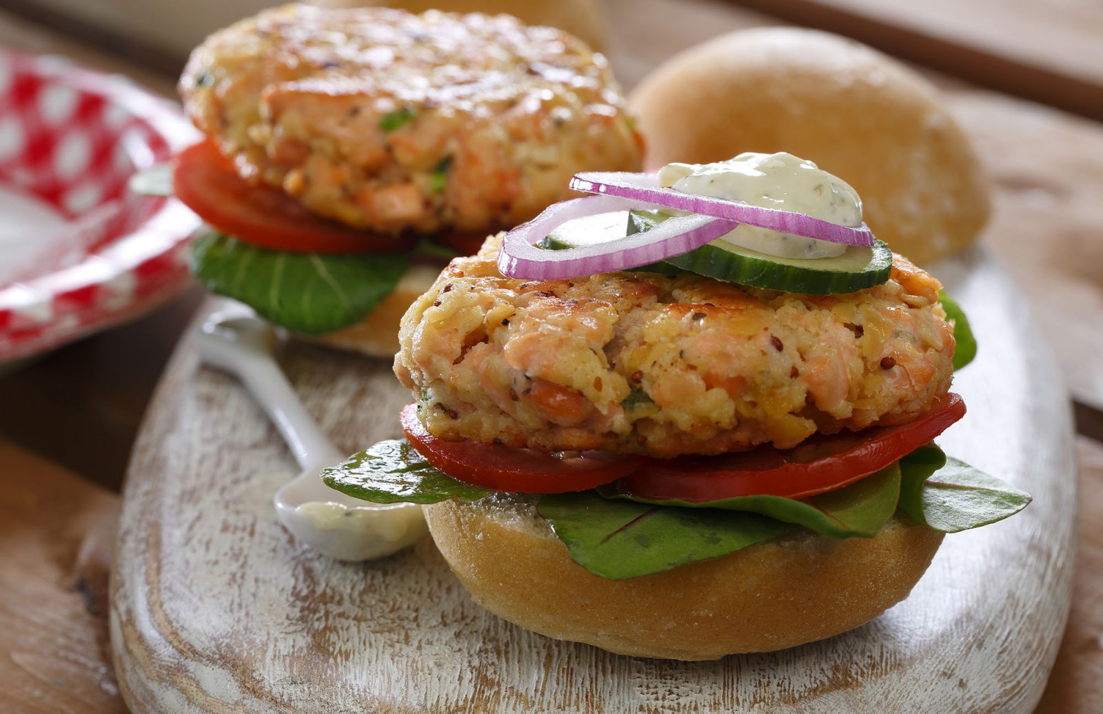 Lentil Salmon Burgers