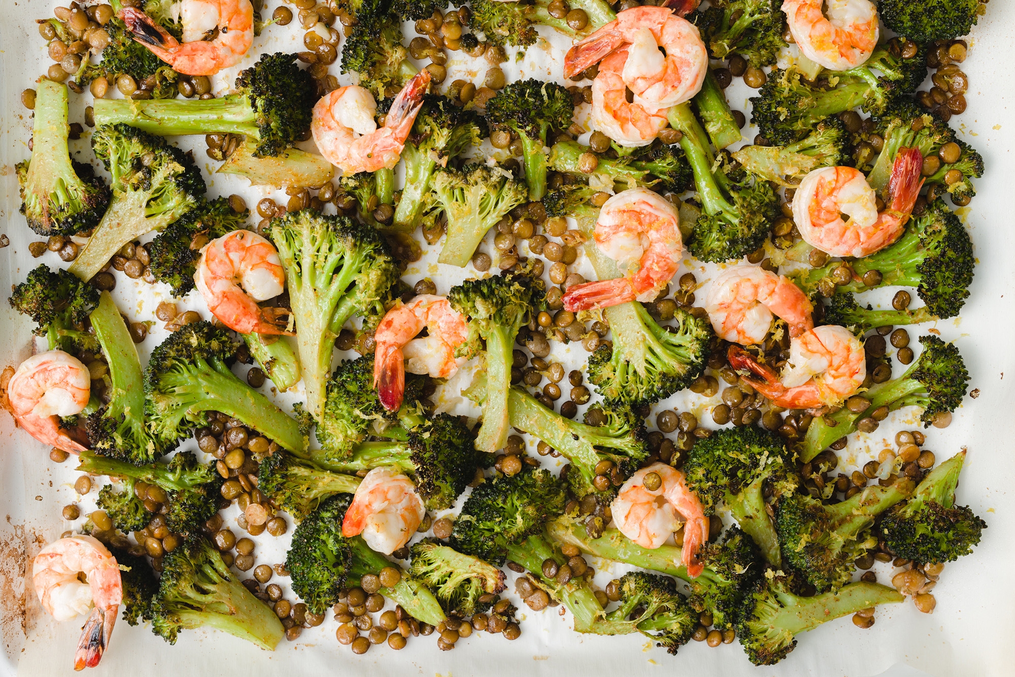 Broccoli, Lentil & Shrimp Sheet Pan Dinner – Lentils.org