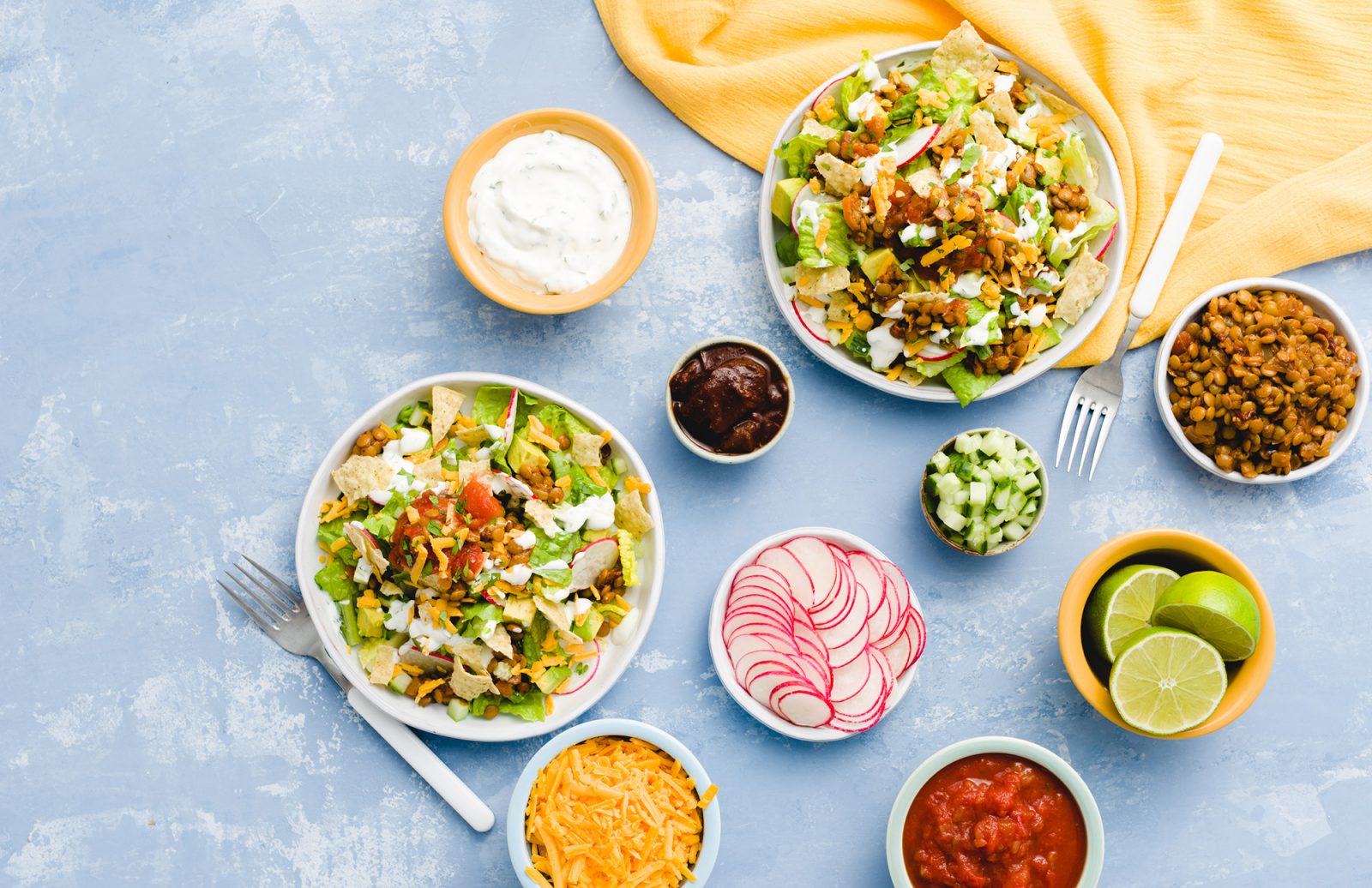 Spiced Lentil Taco Salad