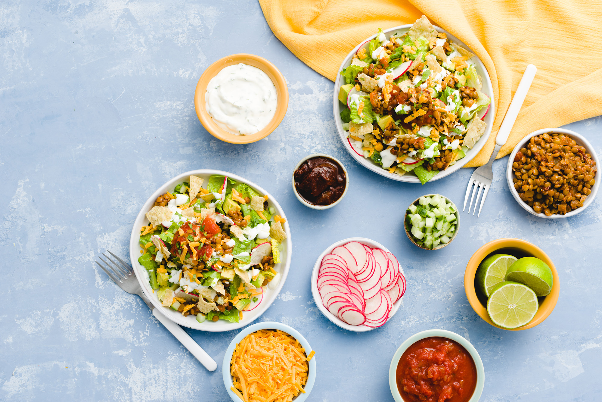 Spiced Lentil Taco Salad