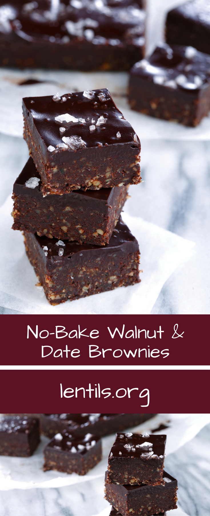 NoBake Walnut & Date Brownies