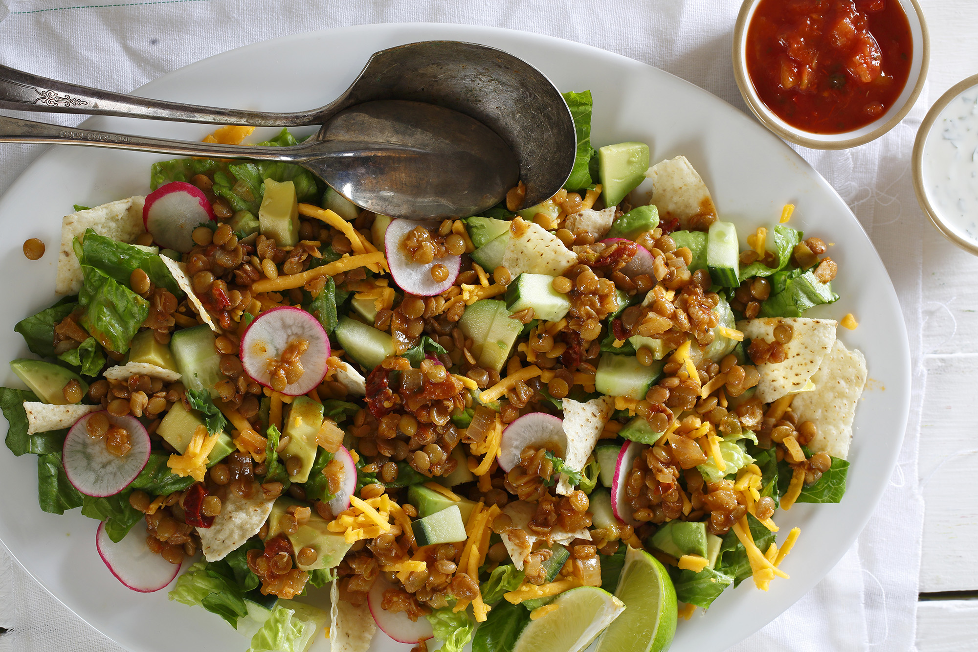 Spiced Lentil Taco Salad
