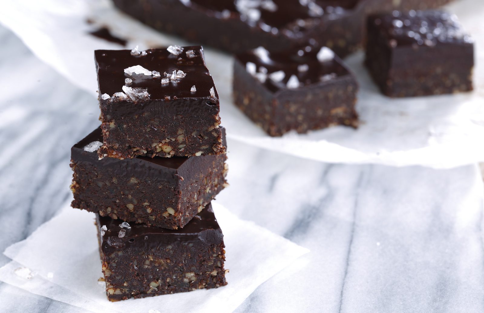 No-Bake Walnut & Date Brownies