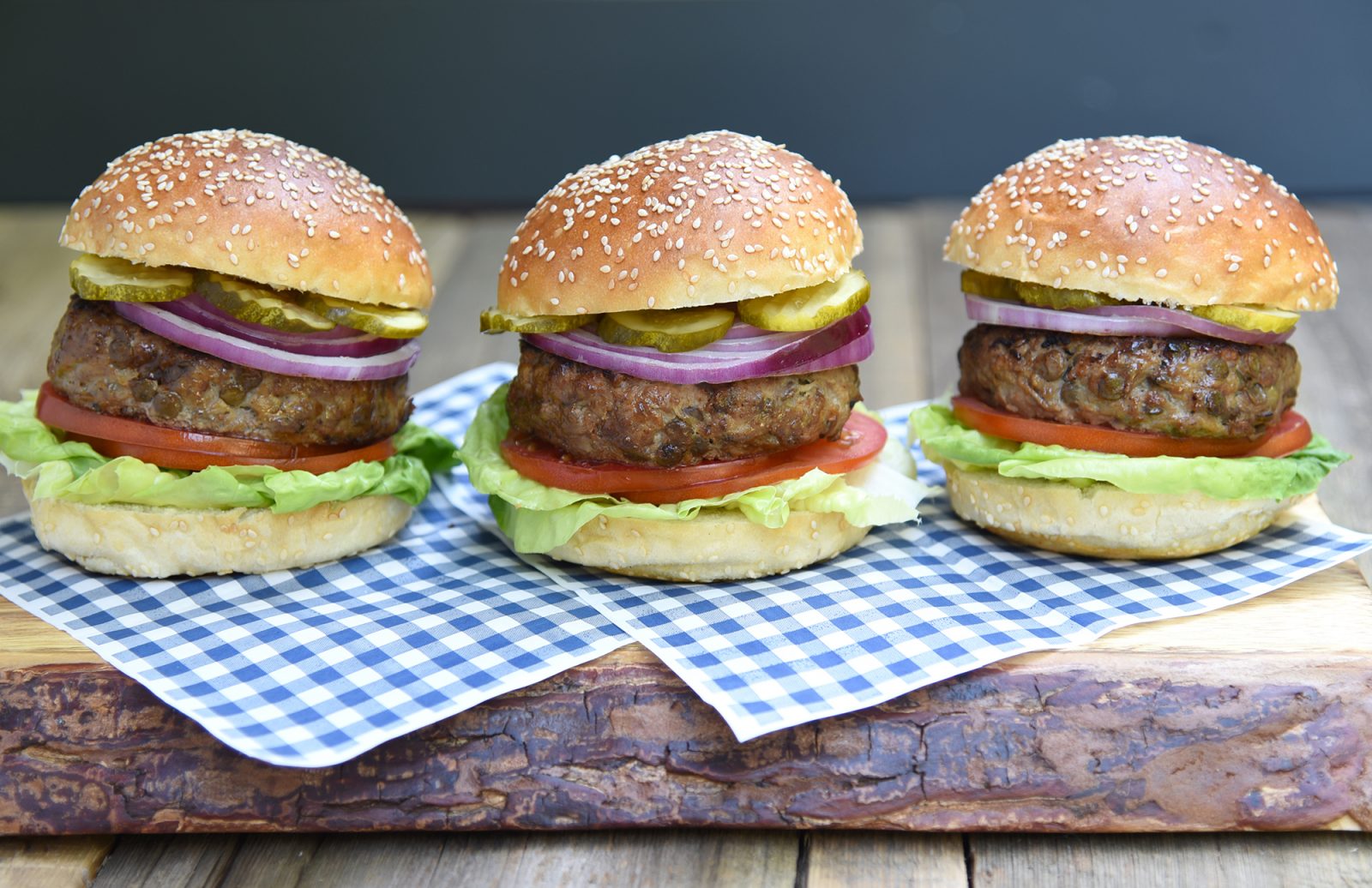 Cheddar Smoky Turkey Lentil Burgers