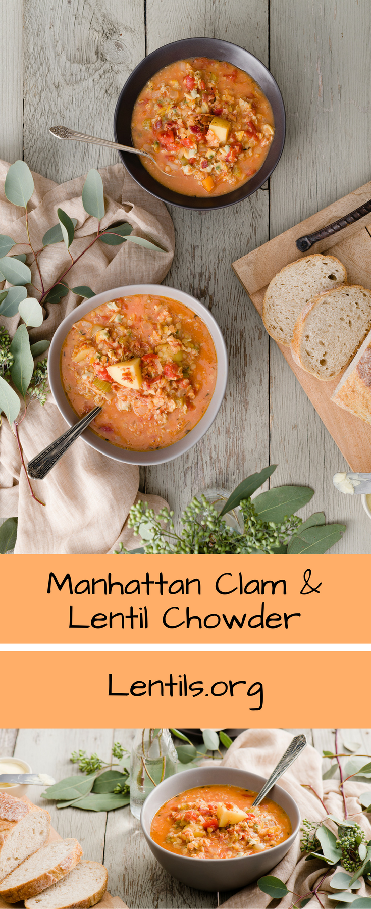 Manhattan Clam & Lentil Chowder - Lentils.org