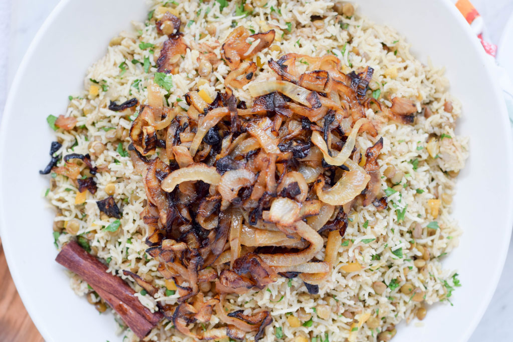Mujadara: Sweet Spiced Lentils & Rice