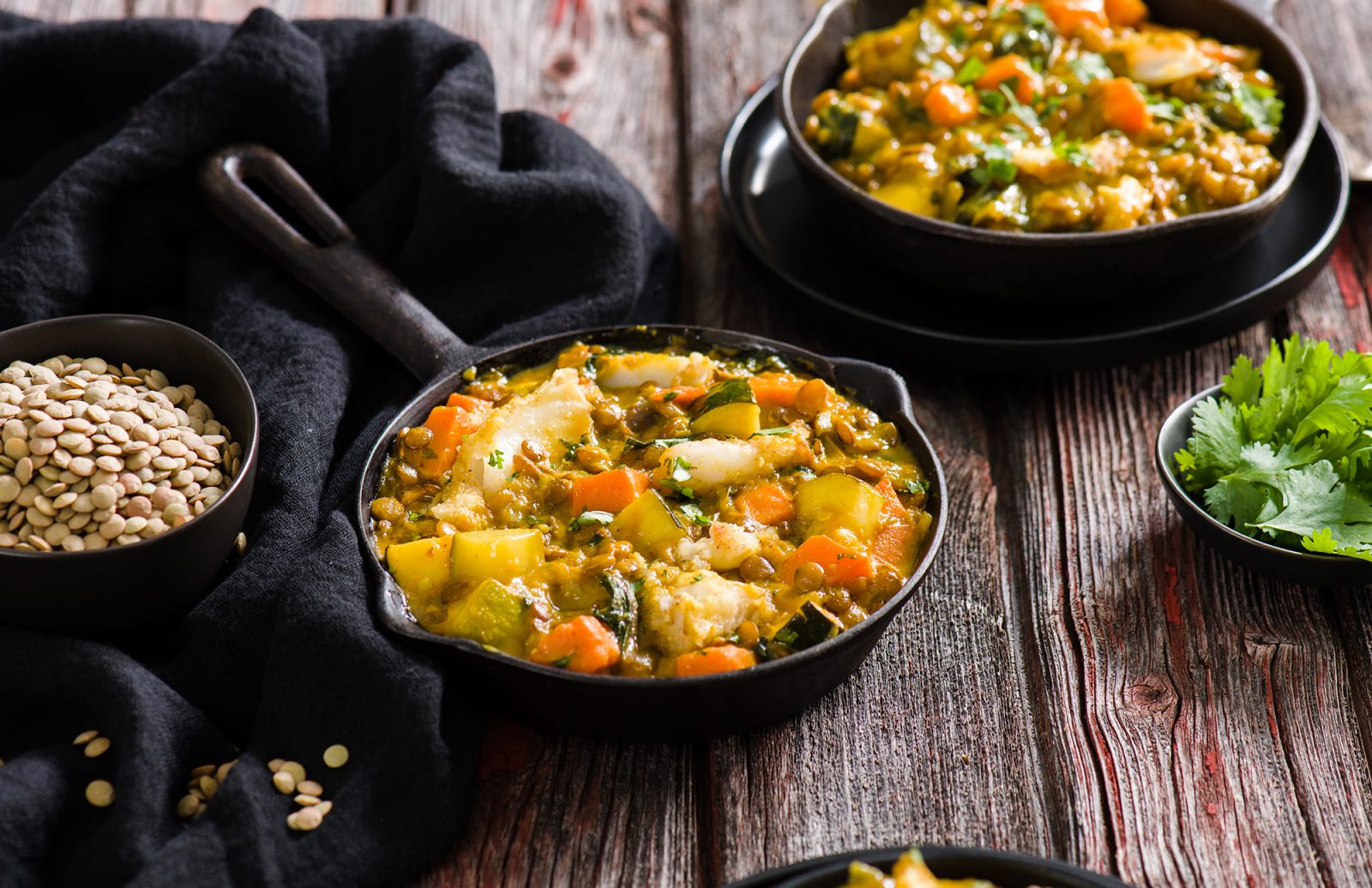 Skillet Whitefish & Sweet Potato Curry