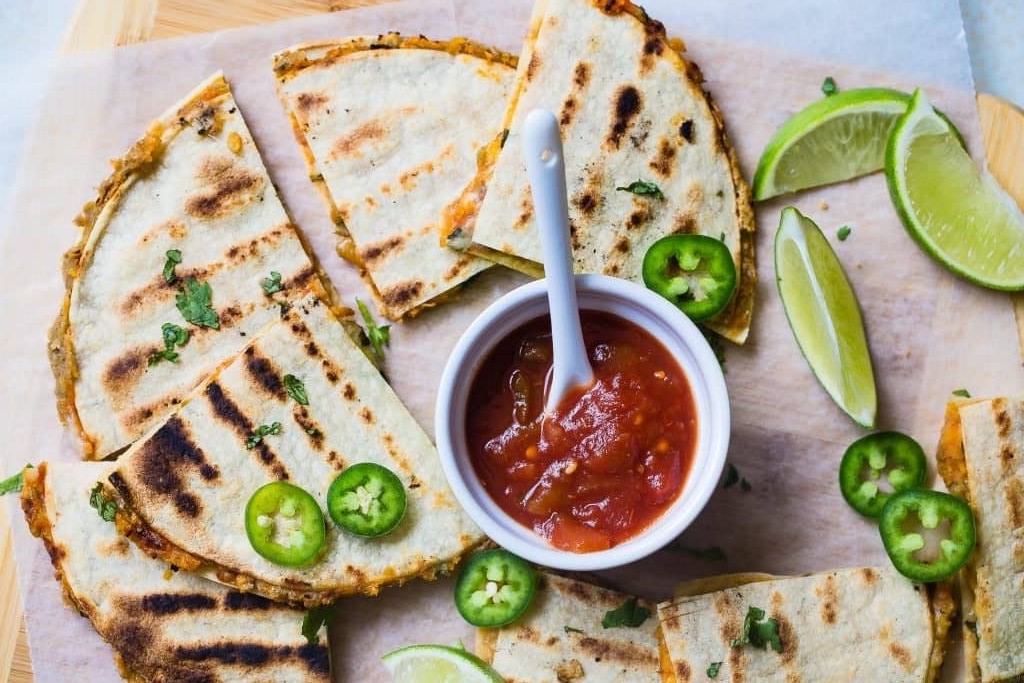 Grilled Mexican Quesadilla with Lentils