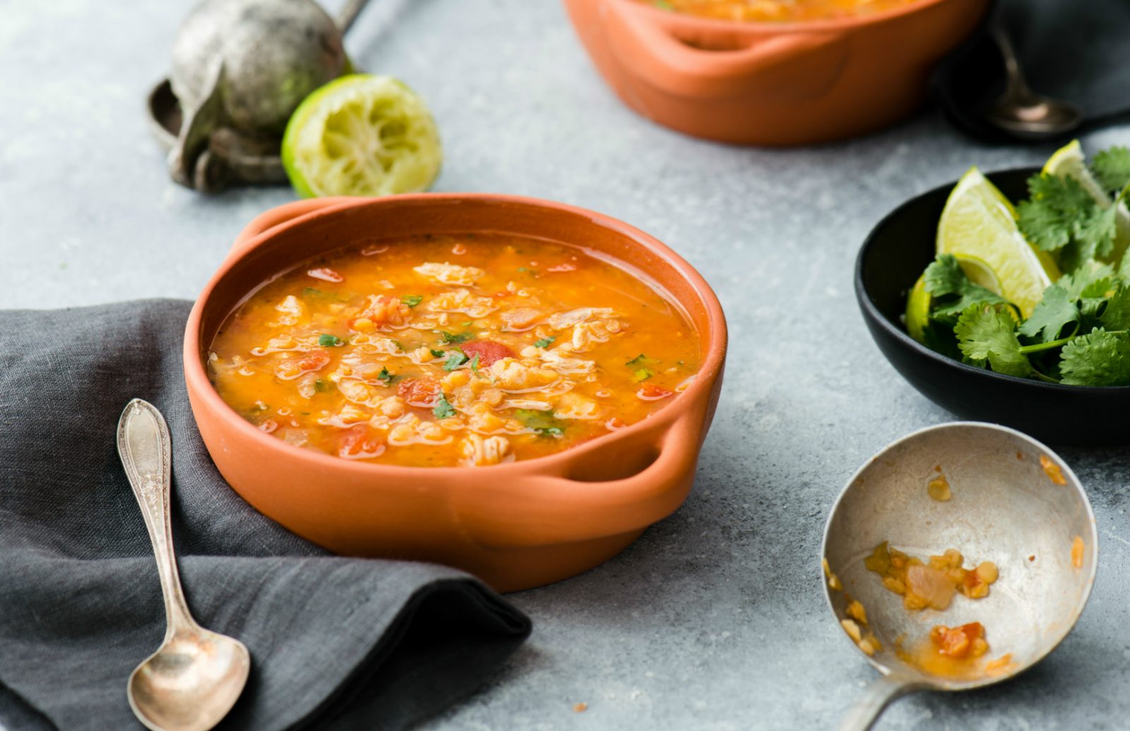 Instant Pot Mexican Lentil & Chicken Soup