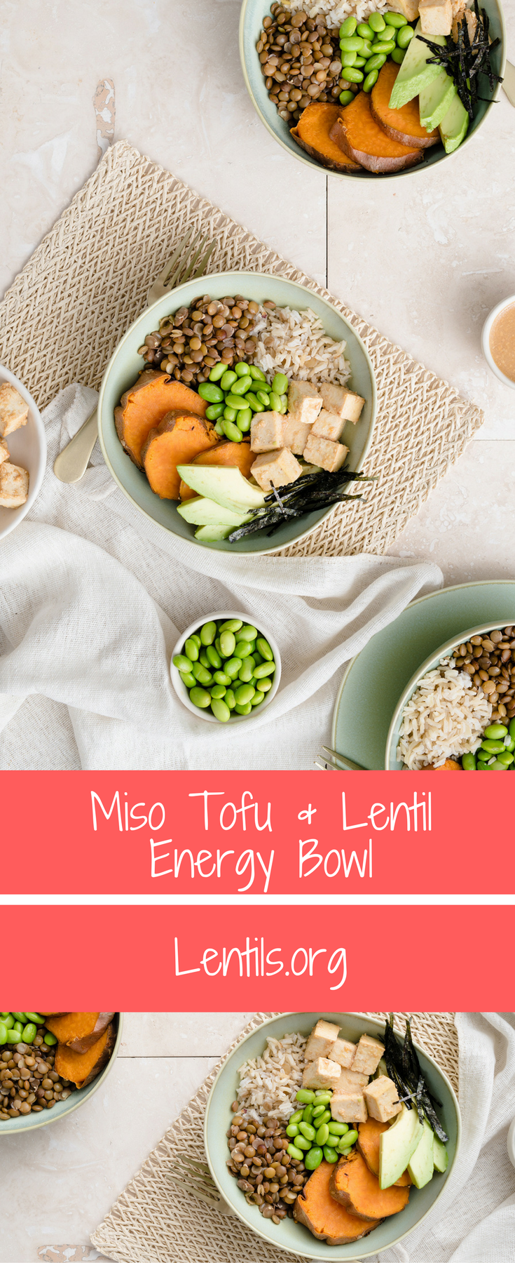 Miso Tofu & Lentil Energy Bowl Recipe