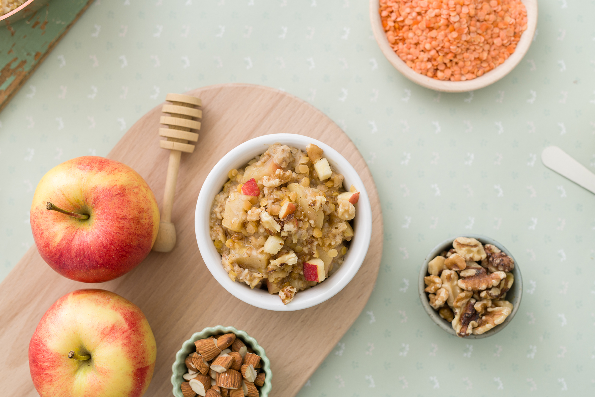Creamy Lentils & Oats with Sweetly Spiced Apples – Lentils.org
